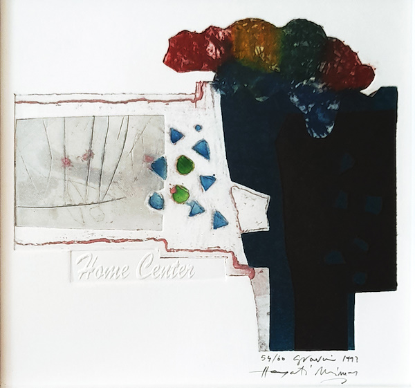 HAYATİ MİSMAN Kağıt üzerine gravür, 54/60 ed 1993 tarihli, Home Center Özel Serisi, 25 x 26 cm İmzalı, çerçeveli