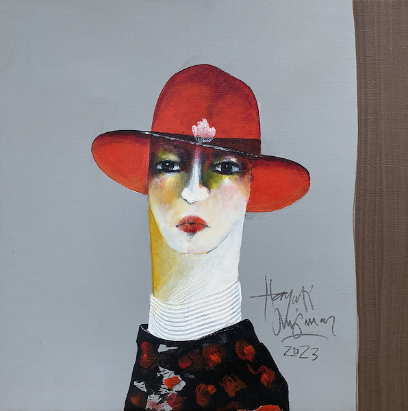 HAYATİ MİSMAN Tuval üzerine yağlıboya, 46 x 46 cm İmzalı, 2023 tarihli